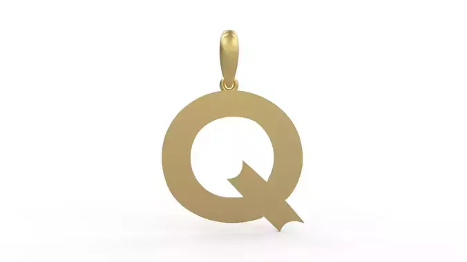Initial Letters Pendant Week Q 3D print model