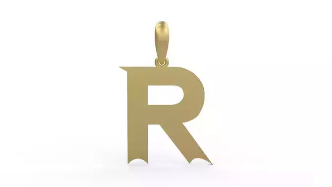Initial Letters Pendant Week R 3D print model