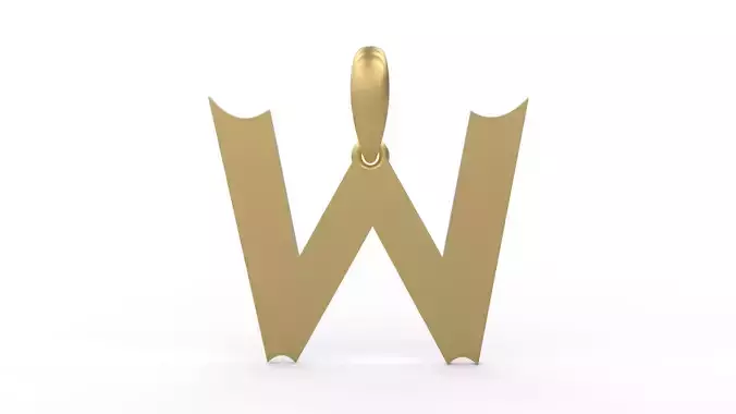 Initial Letters Pendant Week W