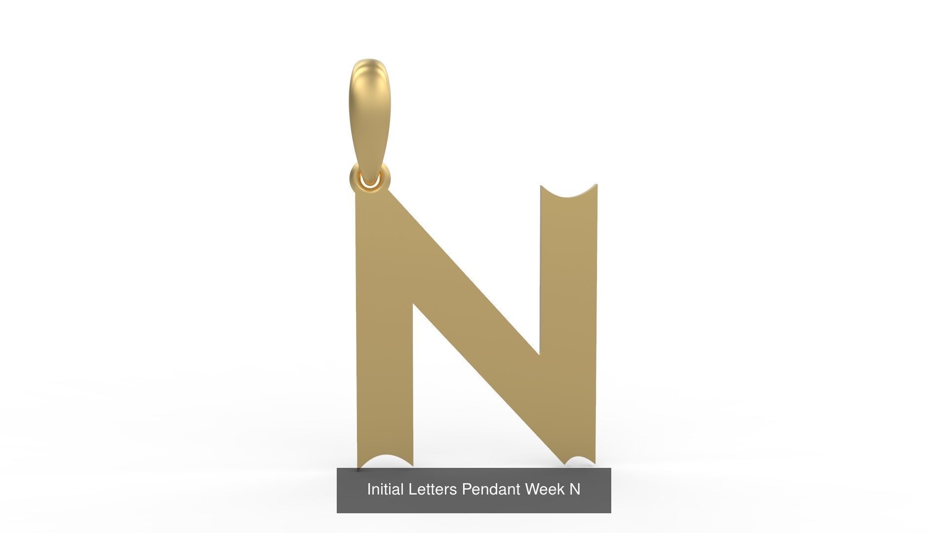 Initial Letters Pendant Alphabets Week 3D Model Collection_16