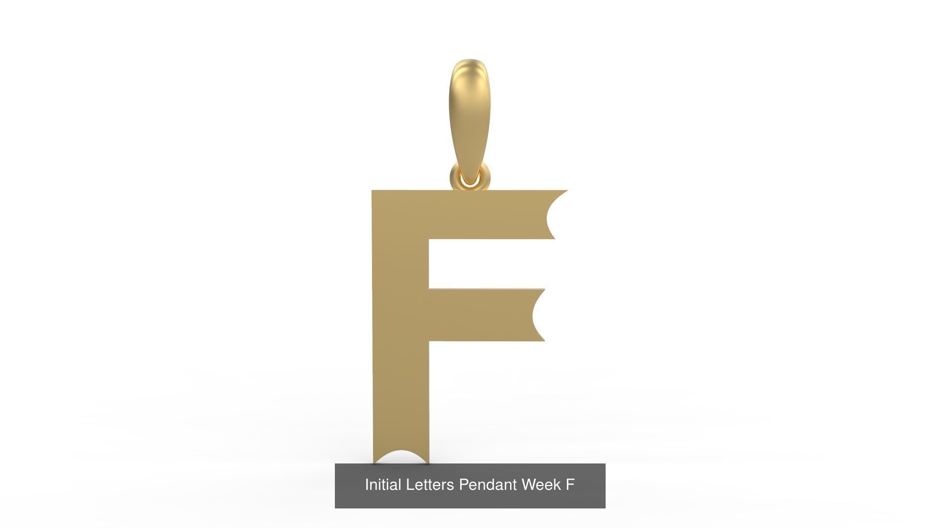 Initial Letters Pendant Alphabets Week 3D Model Collection_8