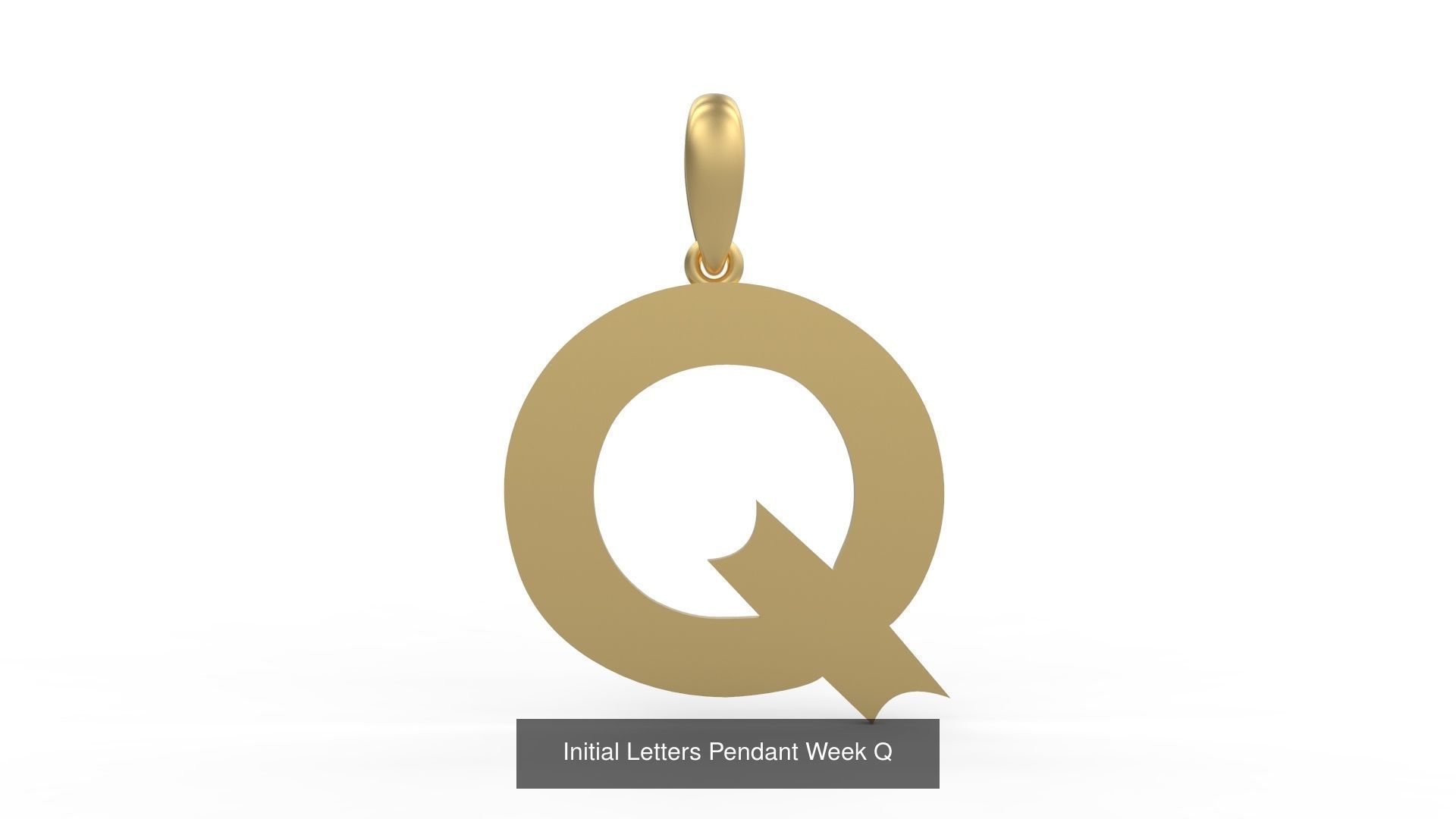 Initial Letters Pendant Alphabets Week 3D Model Collection_19