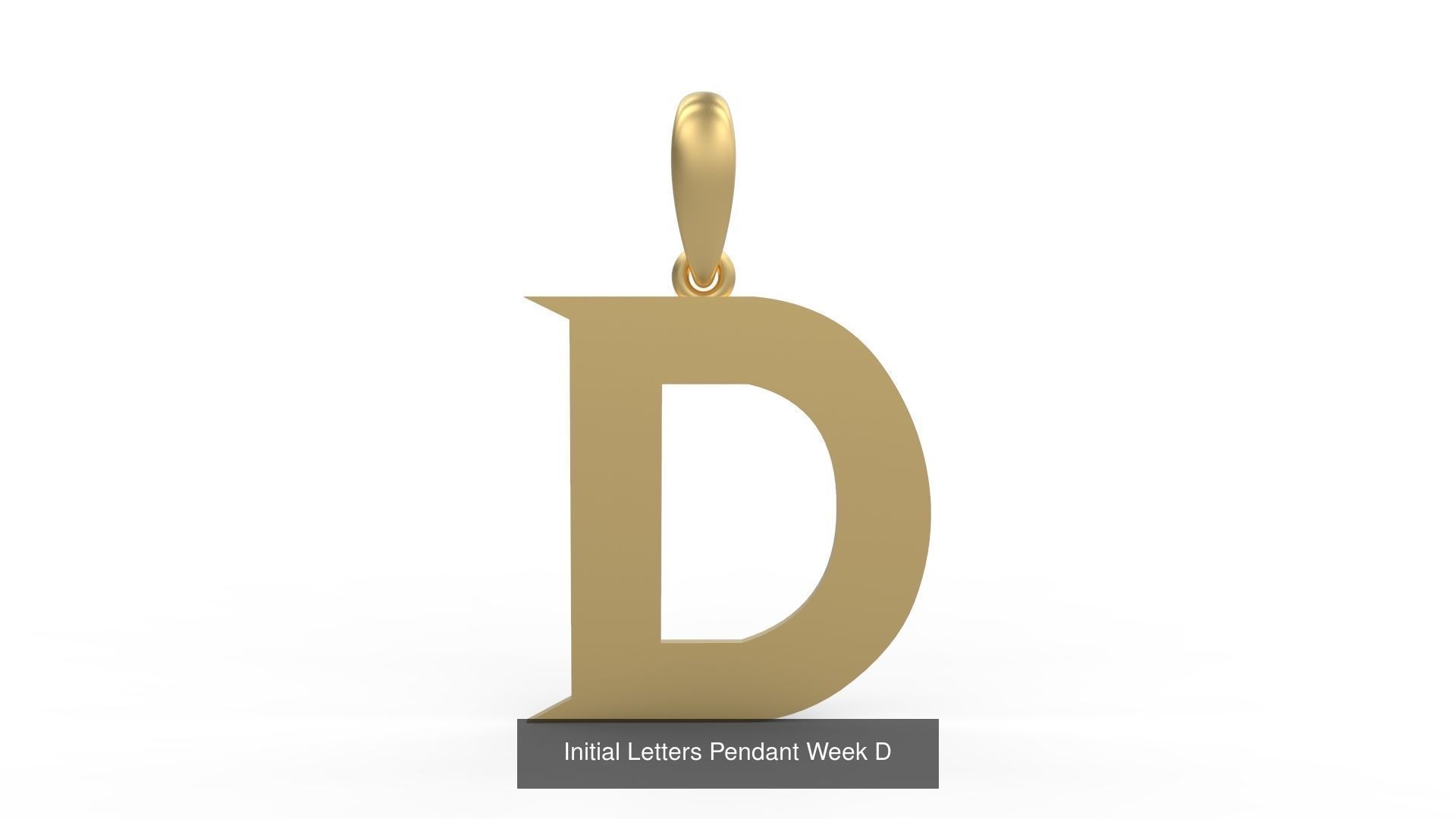 Initial Letters Pendant Alphabets Week 3D Model Collection_6