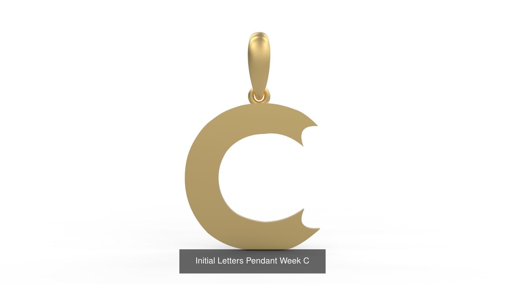 Initial Letters Pendant Alphabets Week 3D Model Collection_5