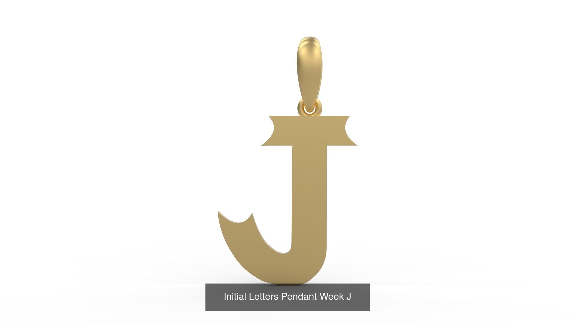 Initial Letters Pendant Alphabets Week 3D Model Collection_12