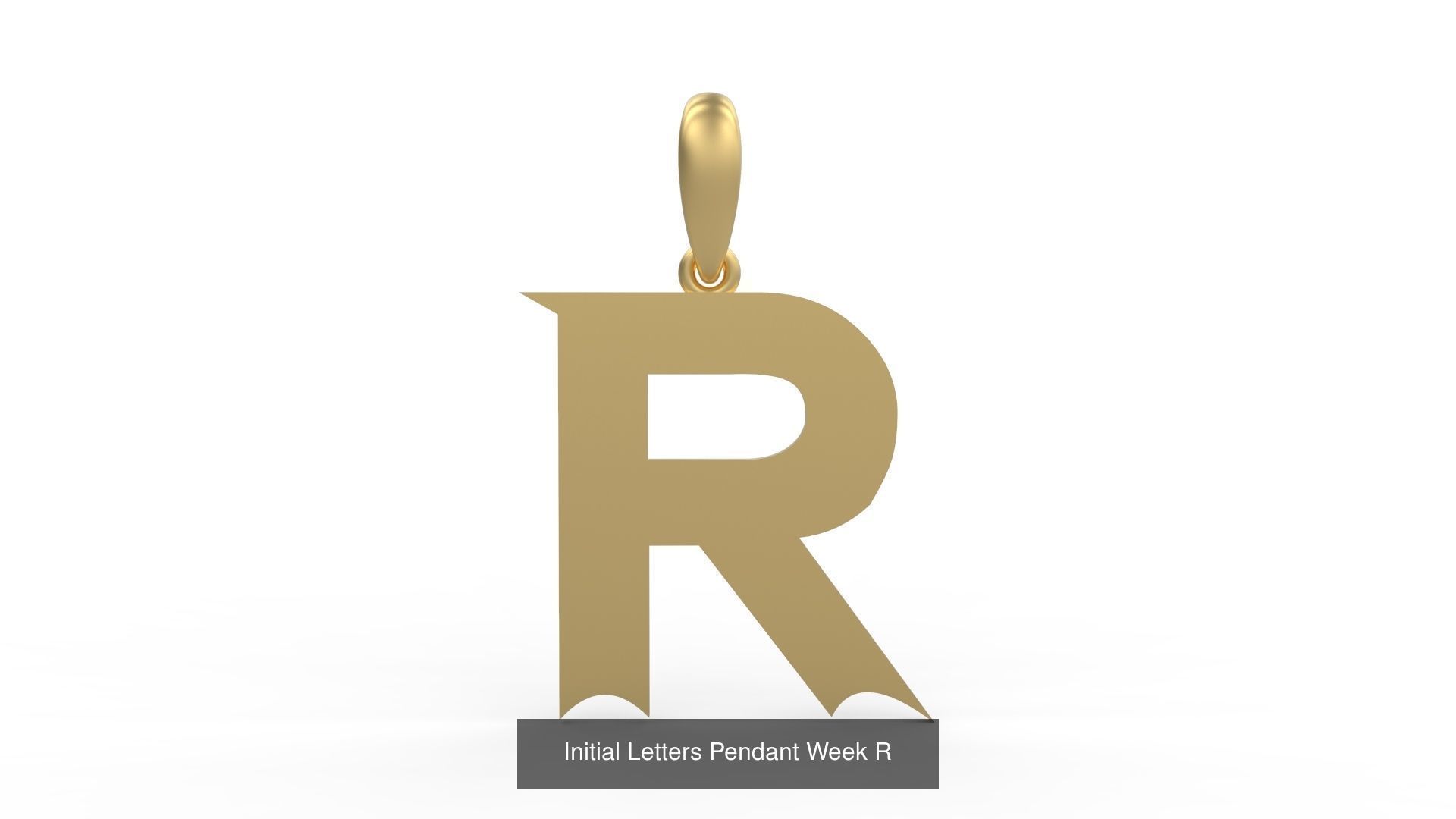Initial Letters Pendant Alphabets Week 3D Model Collection_20