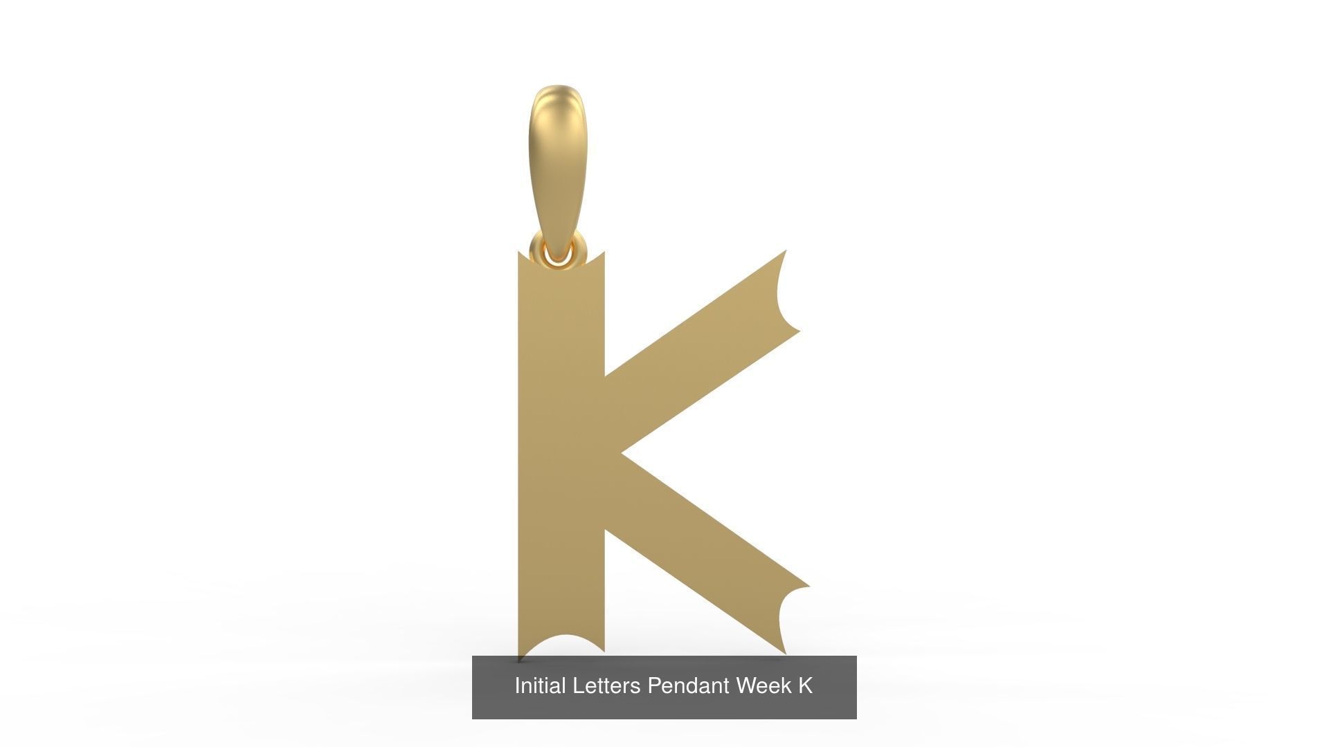 Initial Letters Pendant Alphabets Week 3D Model Collection_13