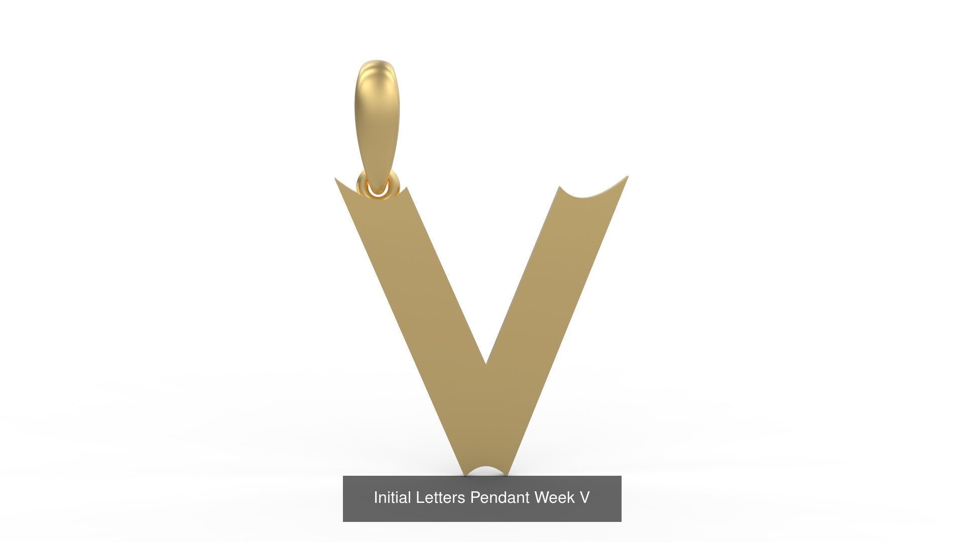 Initial Letters Pendant Alphabets Week 3D Model Collection_24