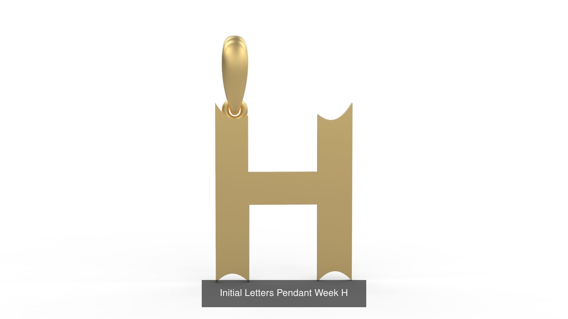 Initial Letters Pendant Alphabets Week 3D Model Collection_10