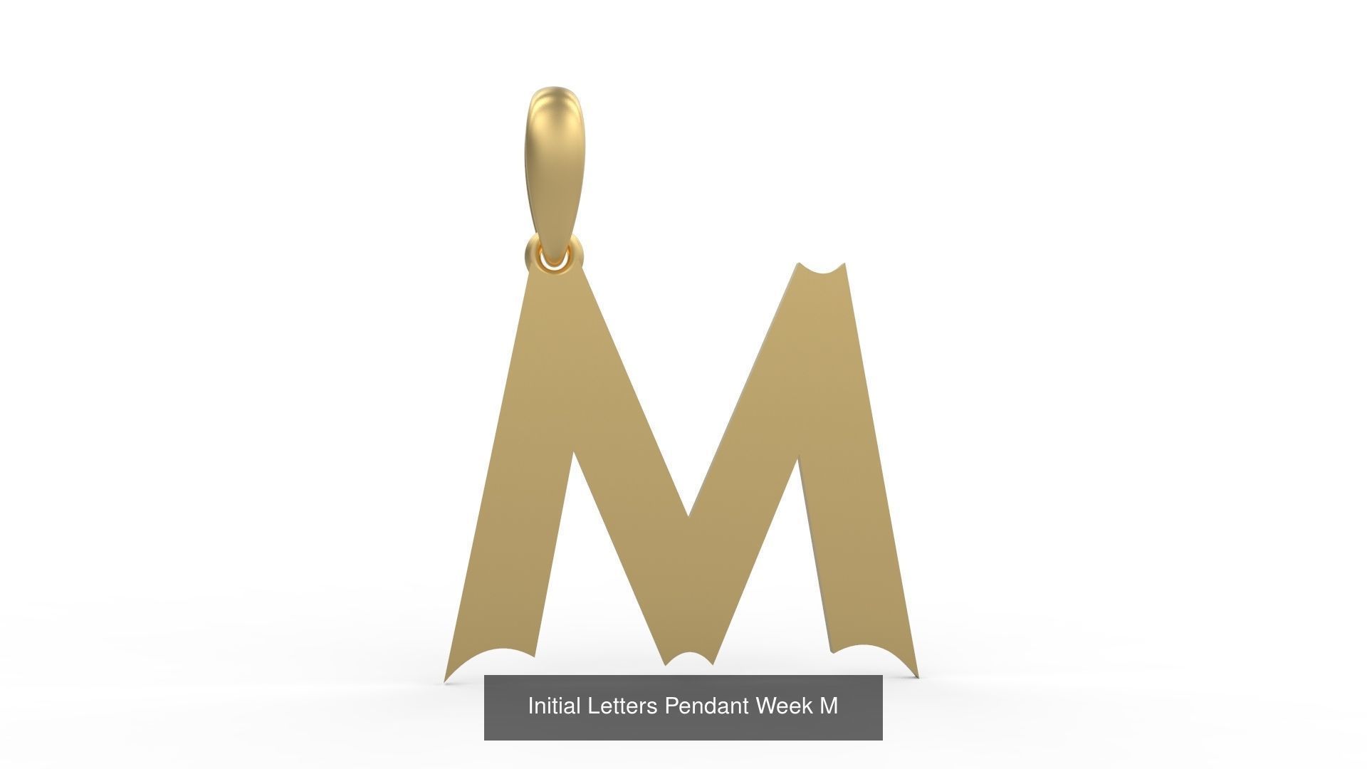 Initial Letters Pendant Alphabets Week 3D Model Collection_15