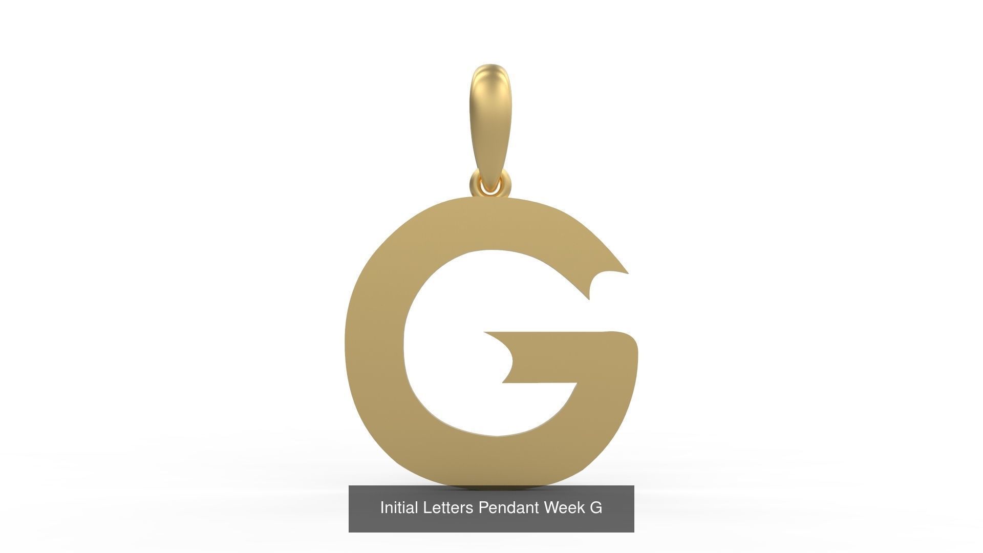 Initial Letters Pendant Alphabets Week 3D Model Collection_9