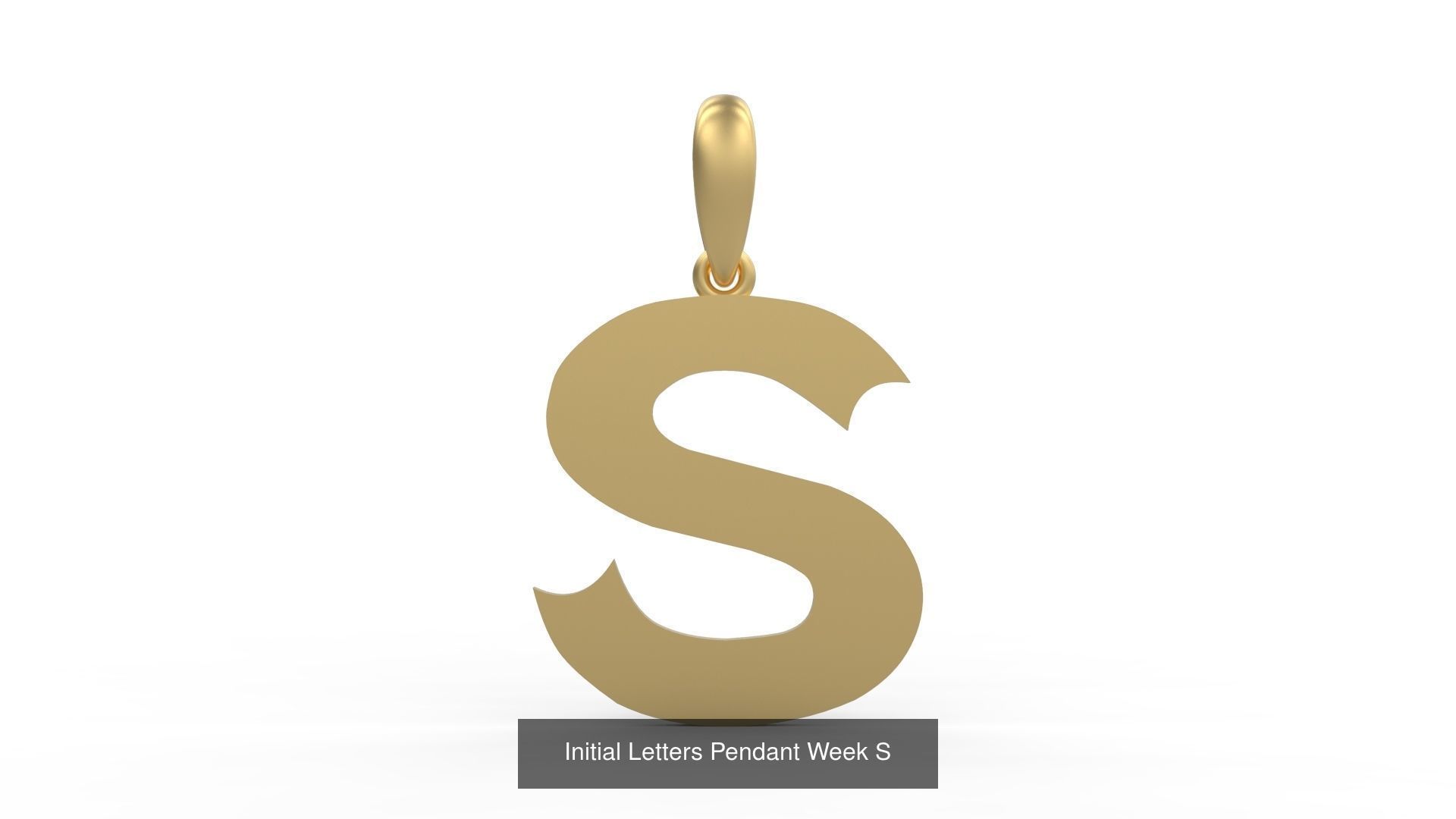 Initial Letters Pendant Alphabets Week 3D Model Collection_21
