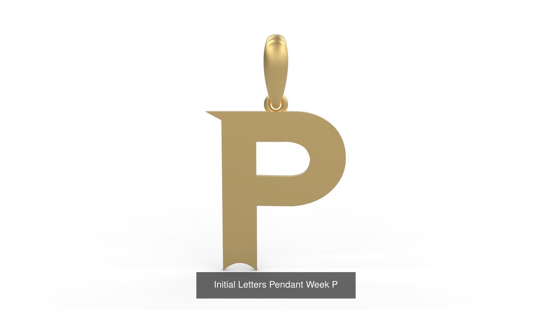 Initial Letters Pendant Alphabets Week 3D Model Collection_18