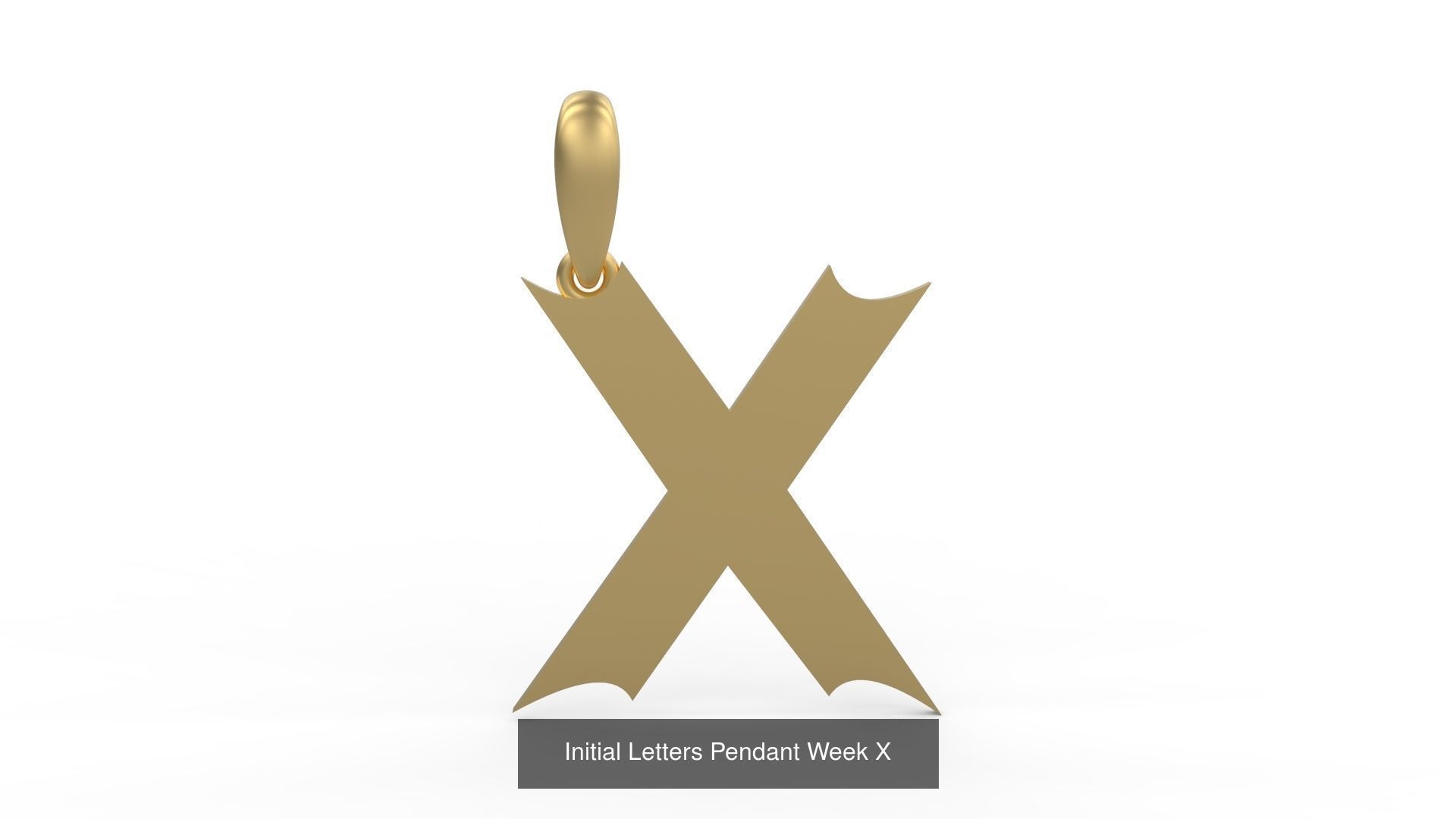 Initial Letters Pendant Alphabets Week 3D Model Collection_26