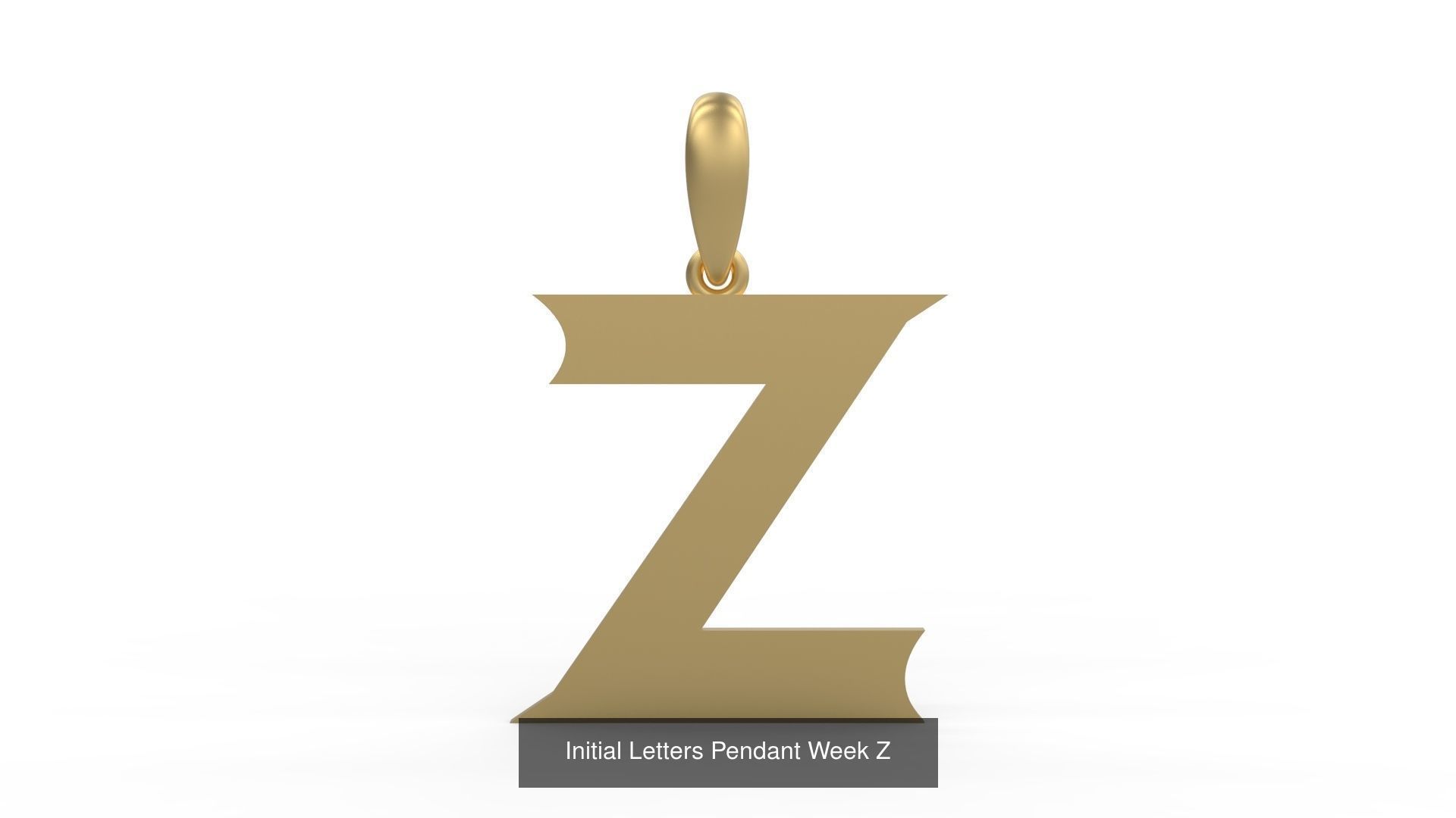 Initial Letters Pendant Alphabets Week 3D Model Collection_28