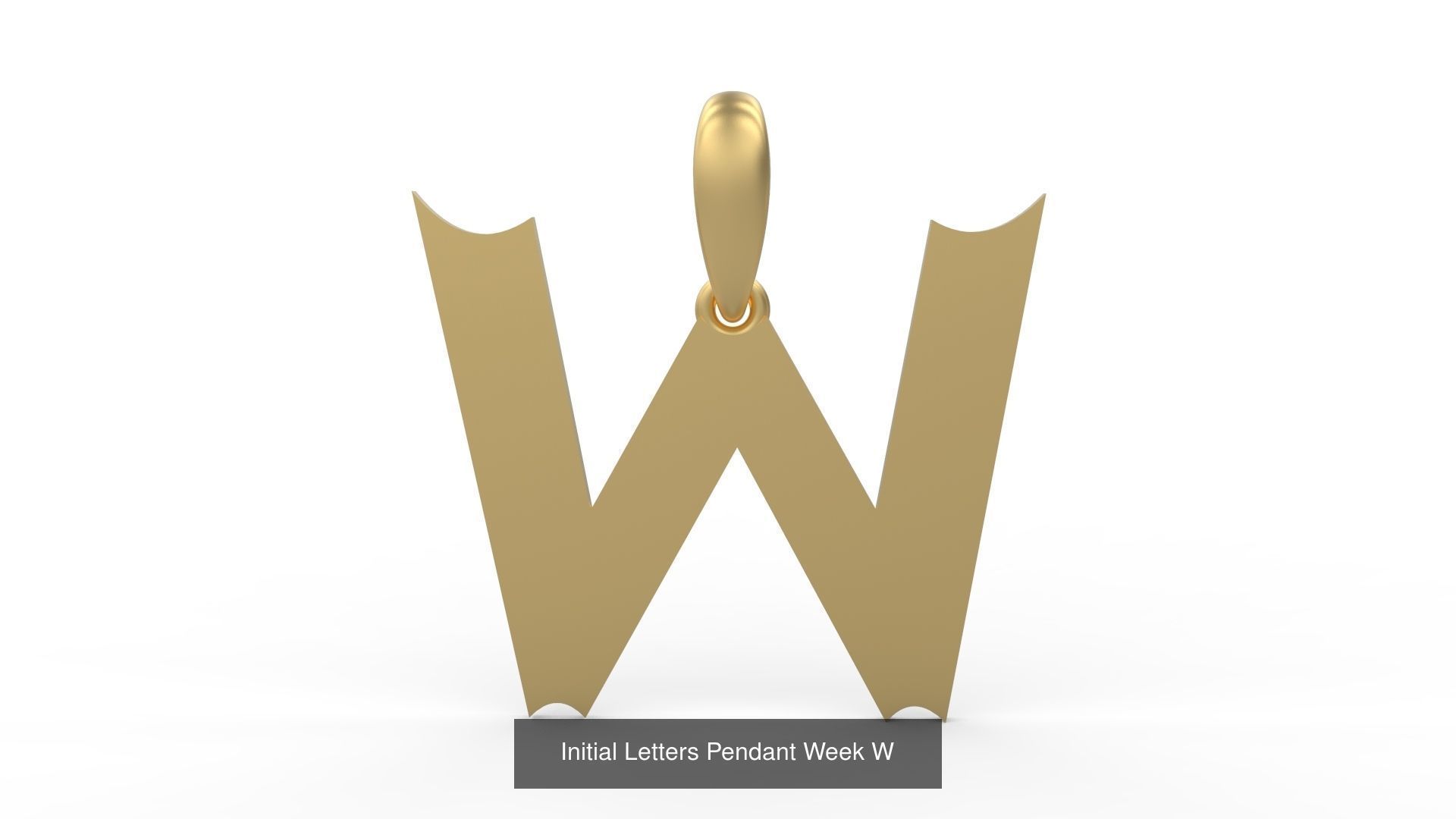 Initial Letters Pendant Alphabets Week 3D Model Collection_25