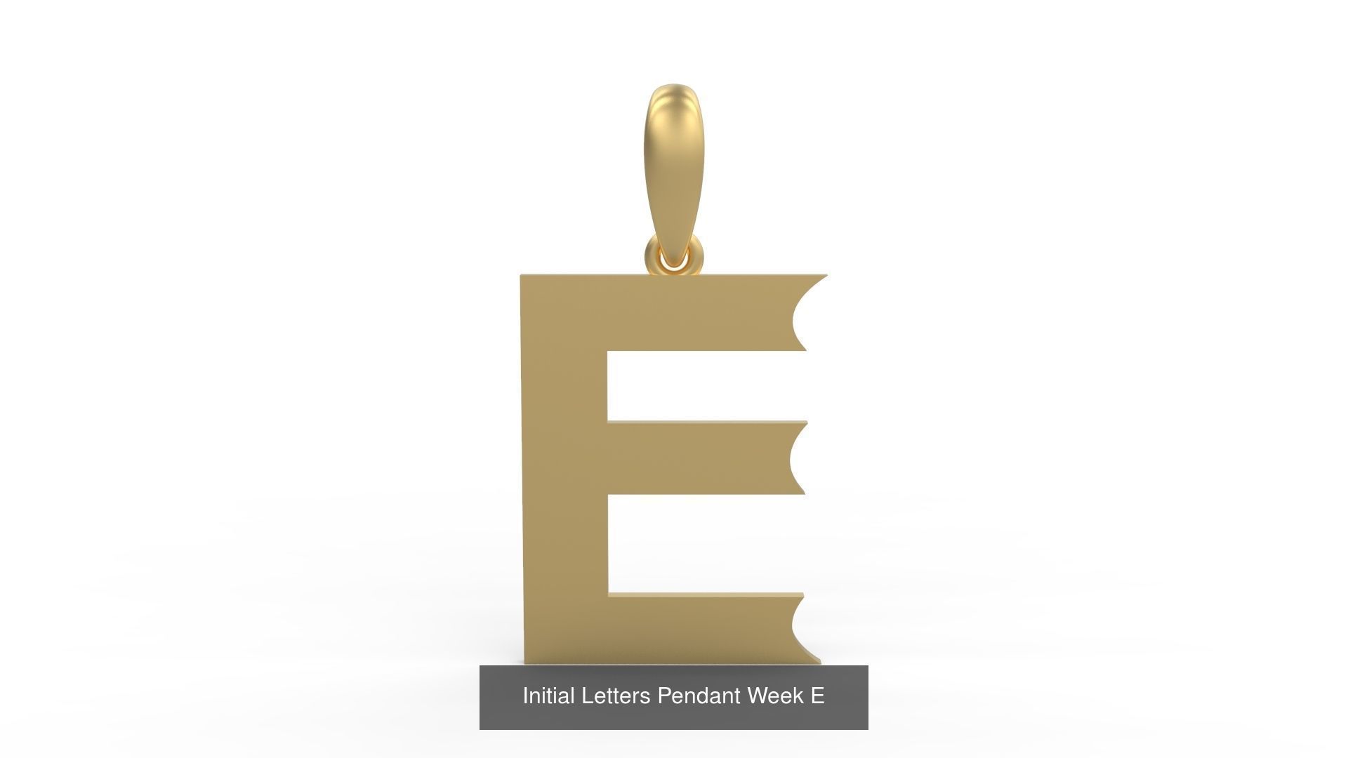 Initial Letters Pendant Alphabets Week 3D Model Collection_7