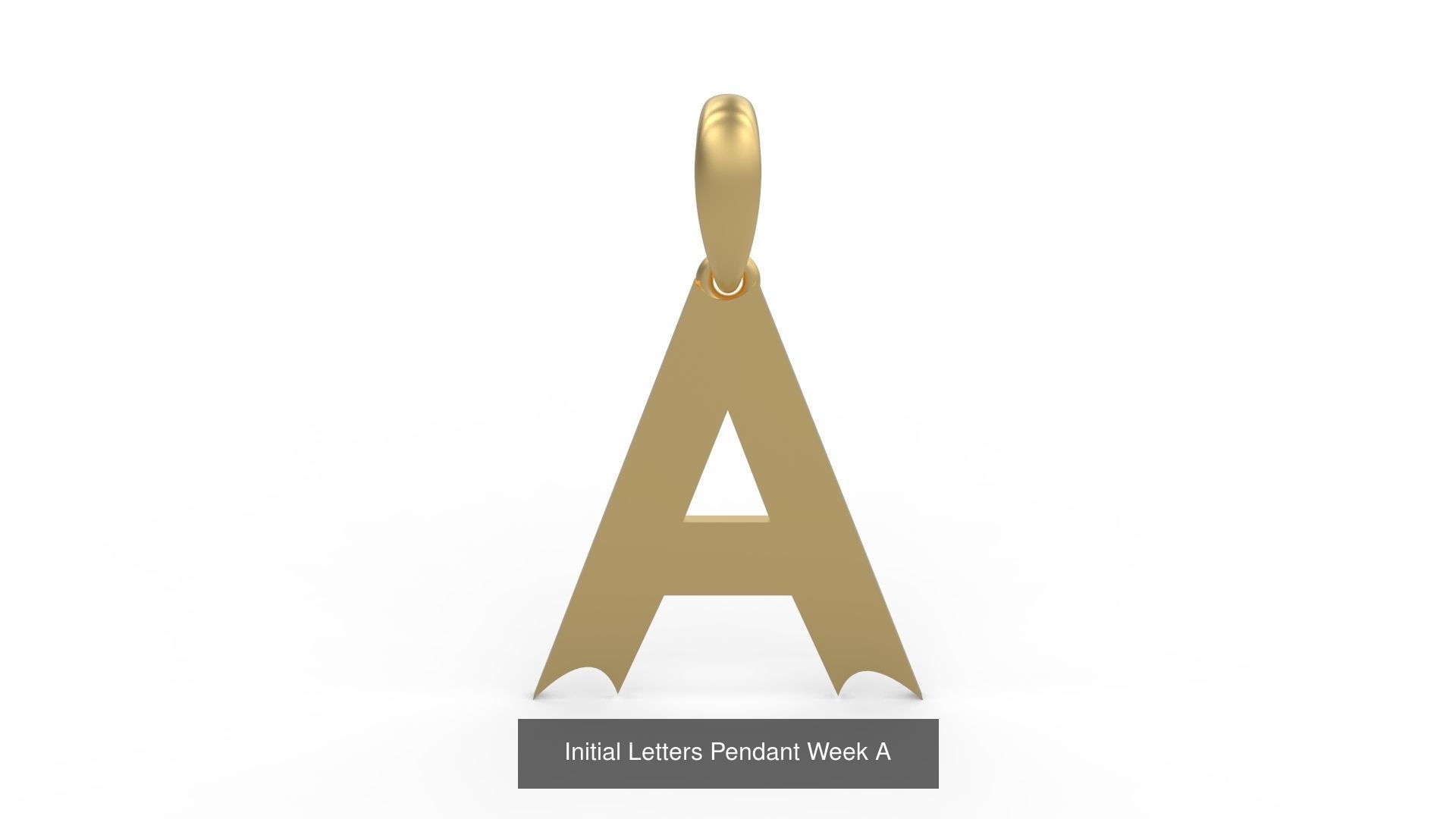 Initial Letters Pendant Alphabets Week 3D Model Collection_3
