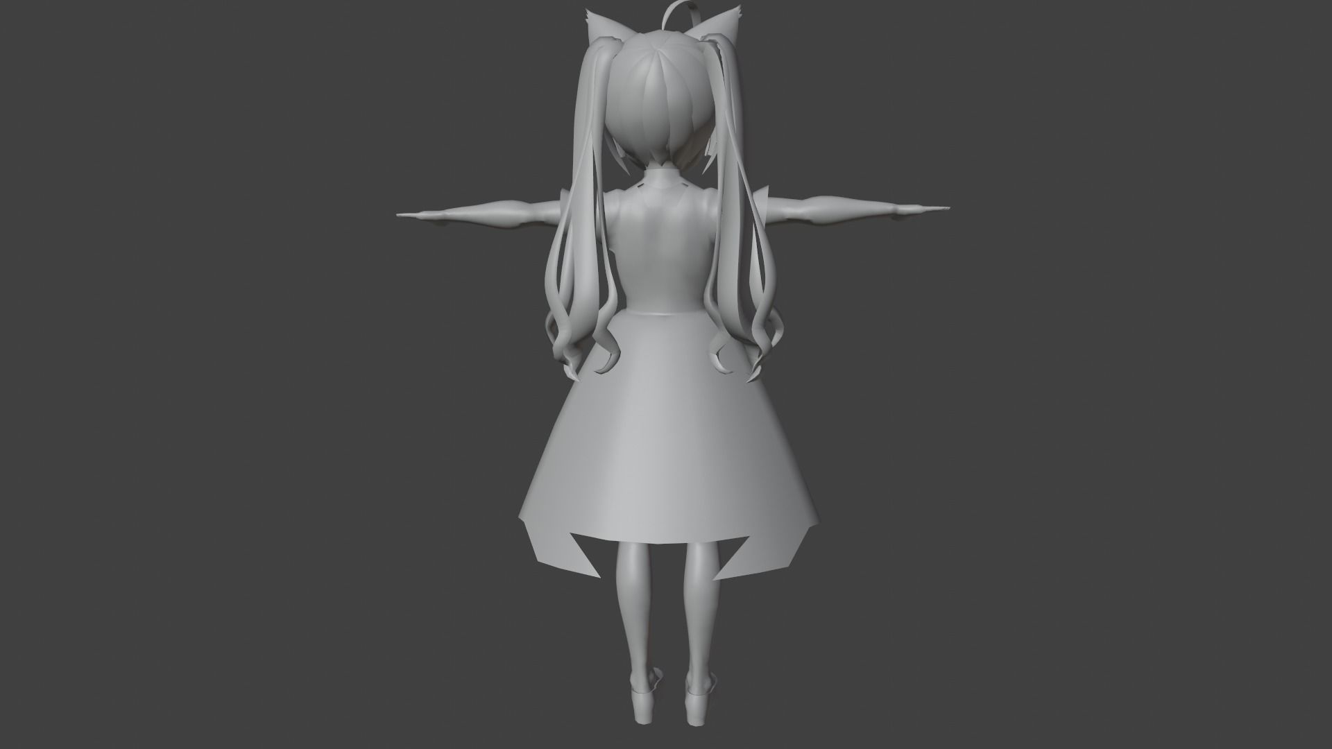 cute anime girl character - Ine Low-poly 3D model_10