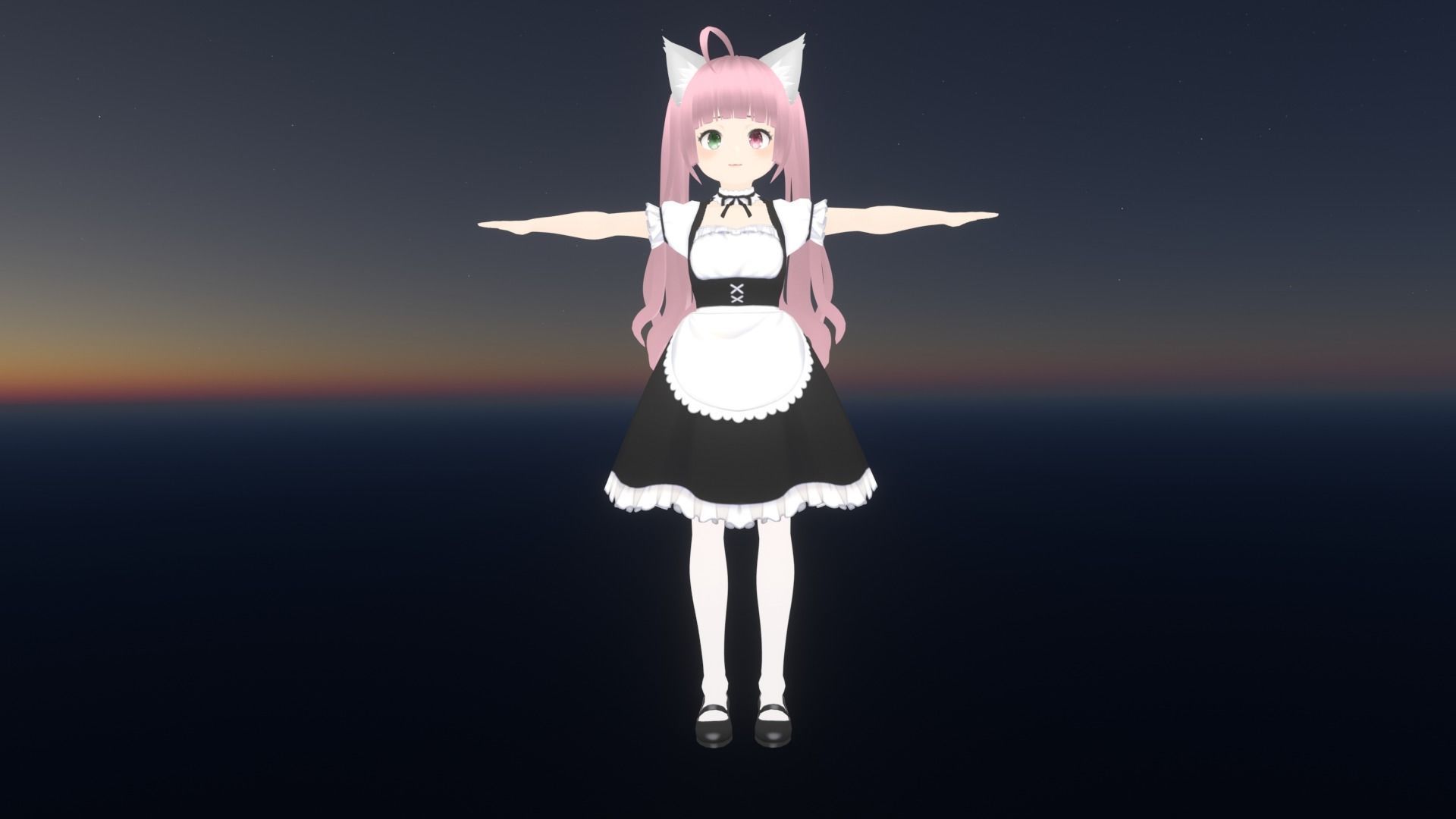 cute anime girl character - Ine Low-poly 3D model_2
