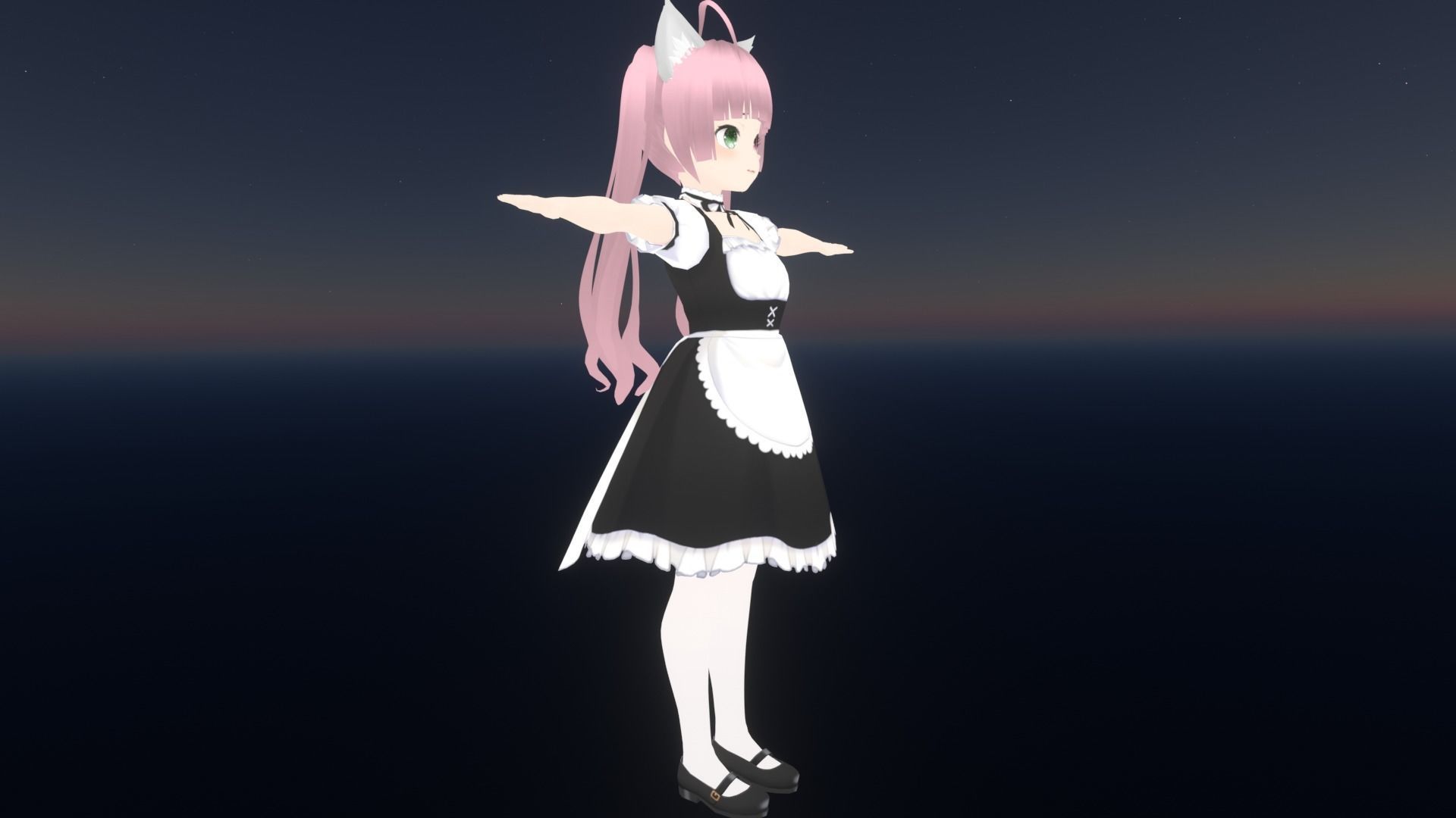 cute anime girl character - Ine Low-poly 3D model_6