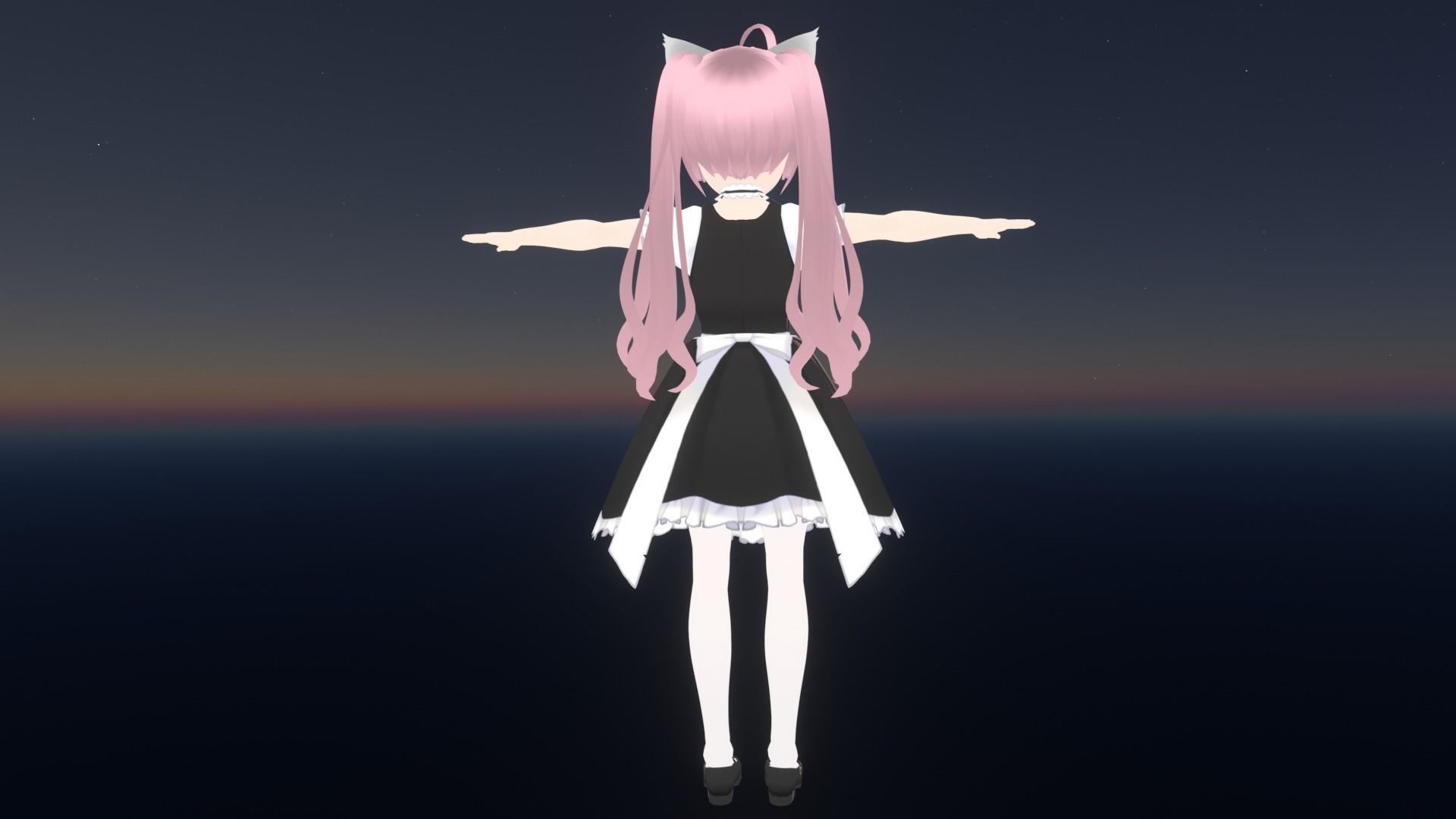 cute anime girl character - Ine Low-poly 3D model_5