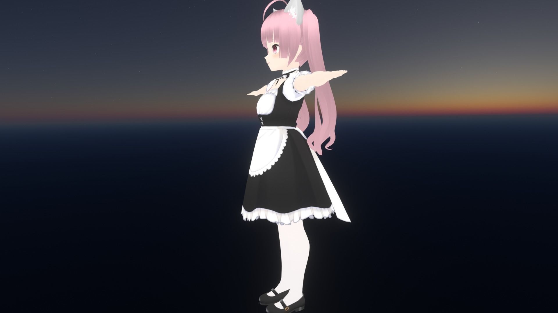cute anime girl character - Ine Low-poly 3D model_4
