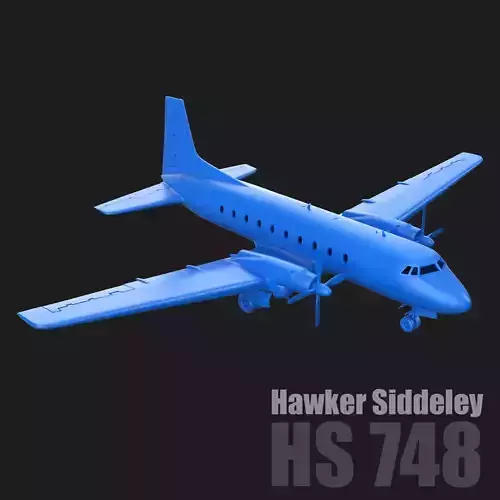 HAWKER SIDDELEY HS 748 3D print model