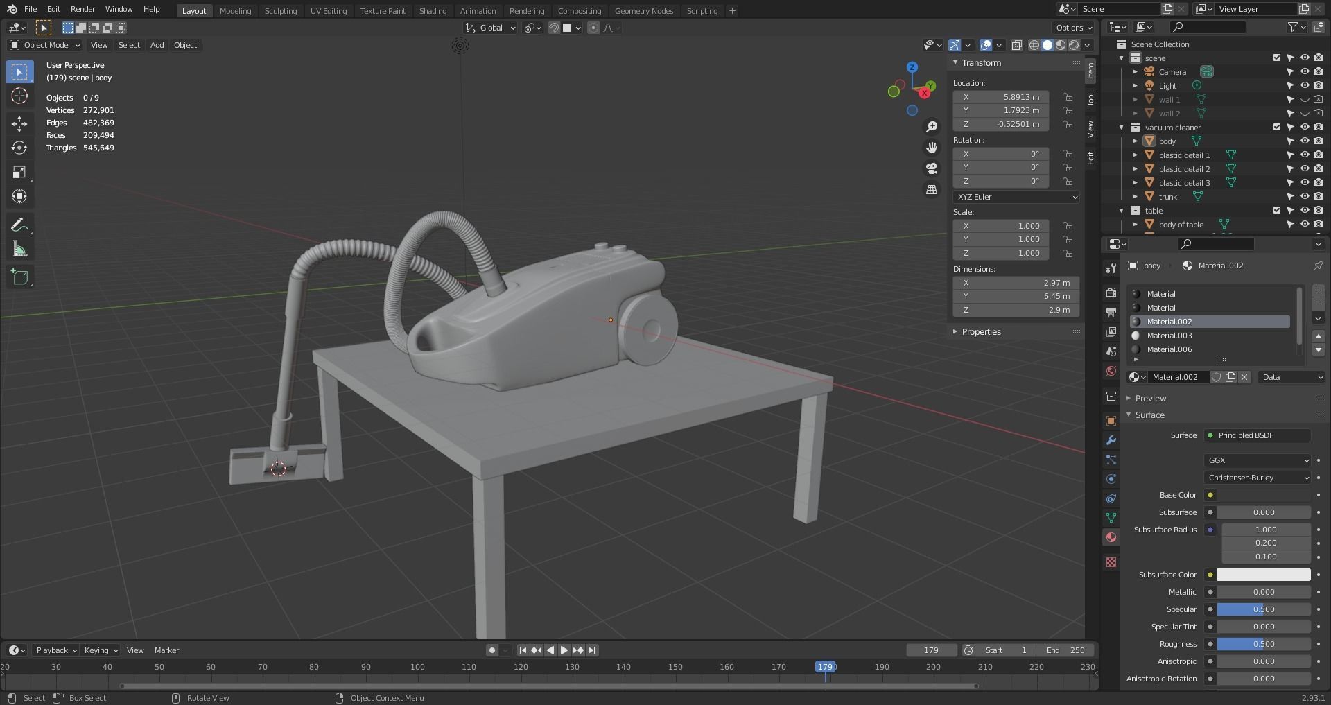Vacuum cleaner  3D model_4
