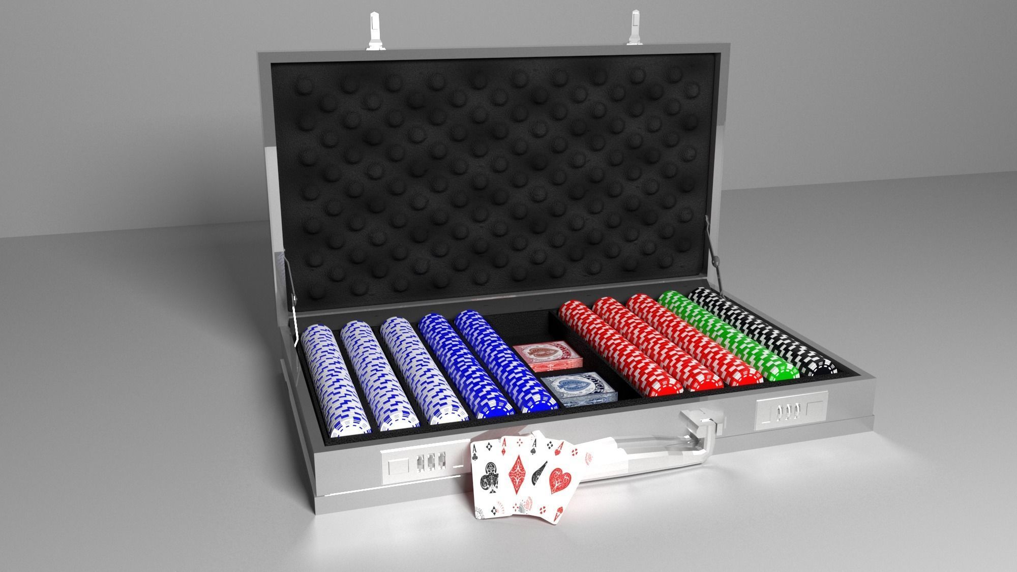 Poker case 3D model_1