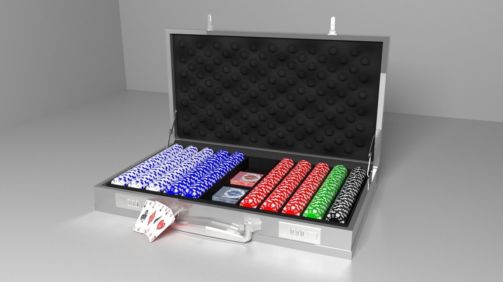 Poker case 3D model_2