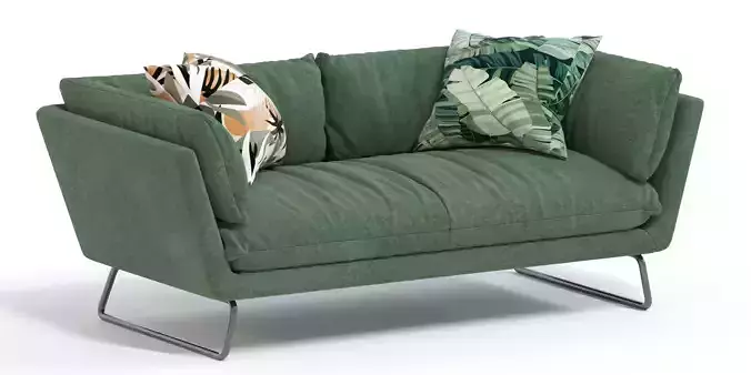 Fotelj Wide Yoko Ocher Green Sofa