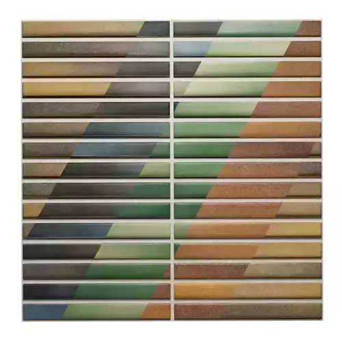 Collection tiles Ombre Mix Matt Finger Mosaic 3D model