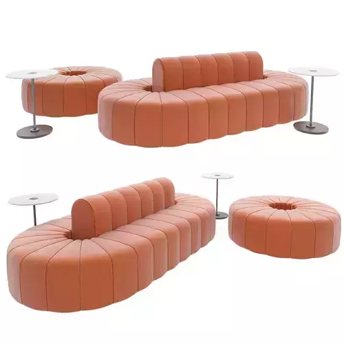 Public sofa-02 3D model