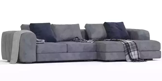 Corner sofa set 3D model