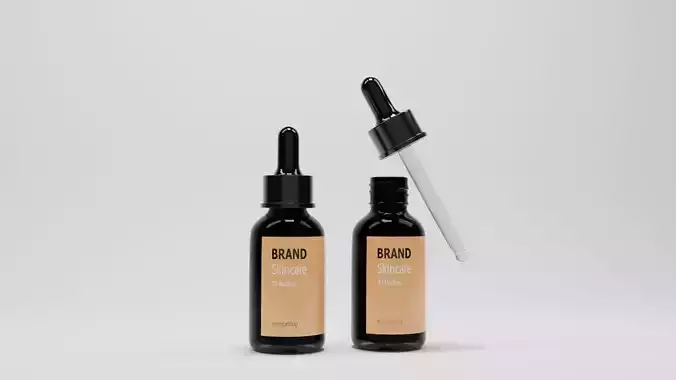 Serum bottle 3D model