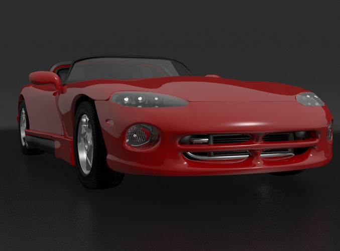 Dodge Viper 92 3D model_3