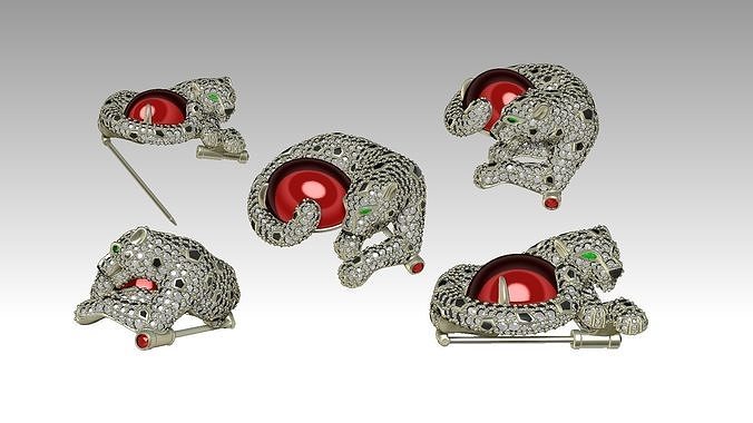jewelry ring and brooch 3D print model