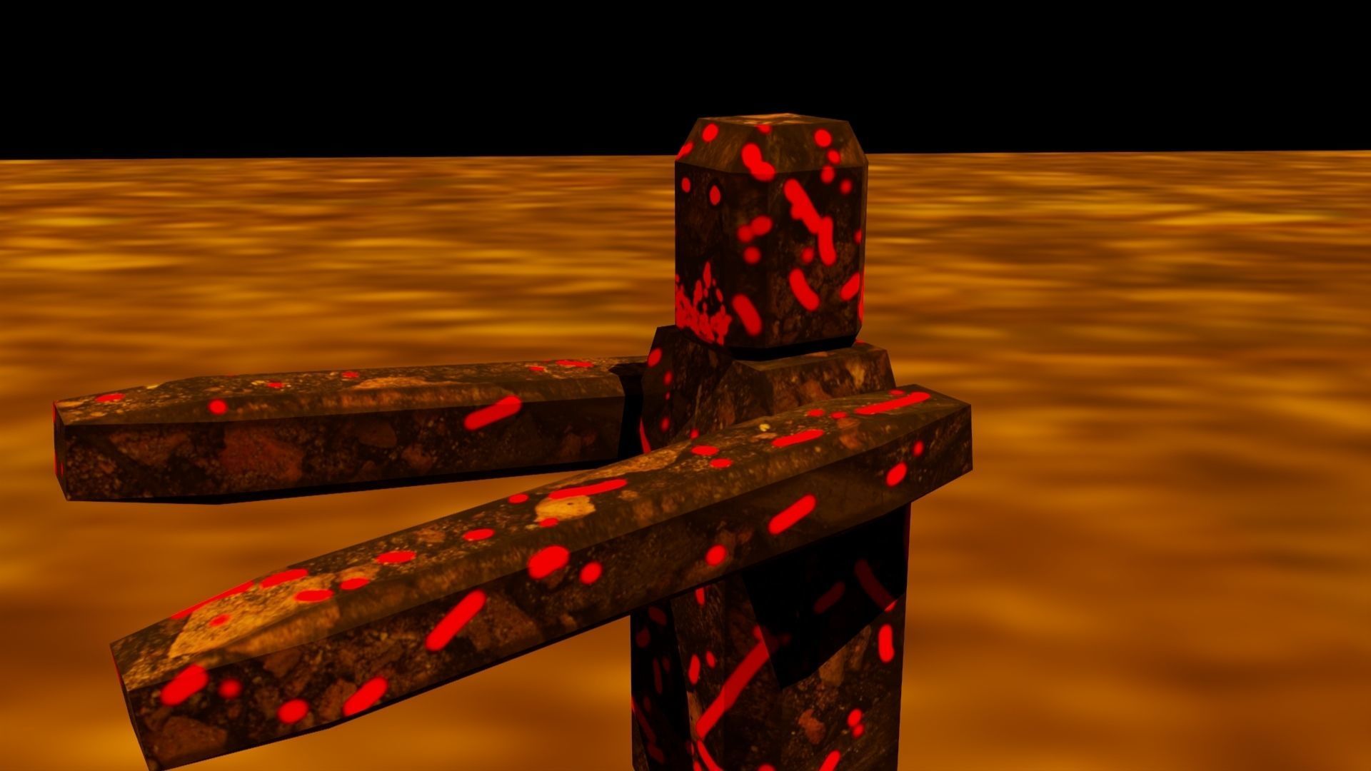 Low Poly Zombie Modeled and Textured Low-poly 3D model_8