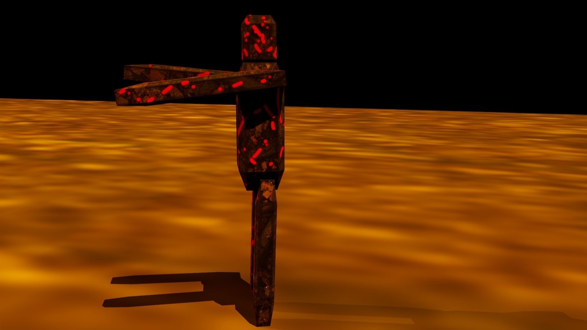 Low Poly Zombie Modeled and Textured Low-poly 3D model_5