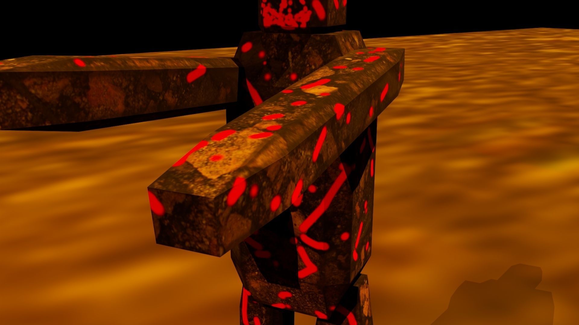 Low Poly Zombie Modeled and Textured Low-poly 3D model_7