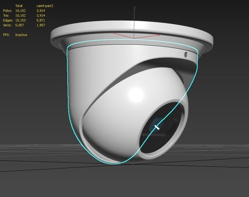 Security Camera M4 Low-poly 3D model_9