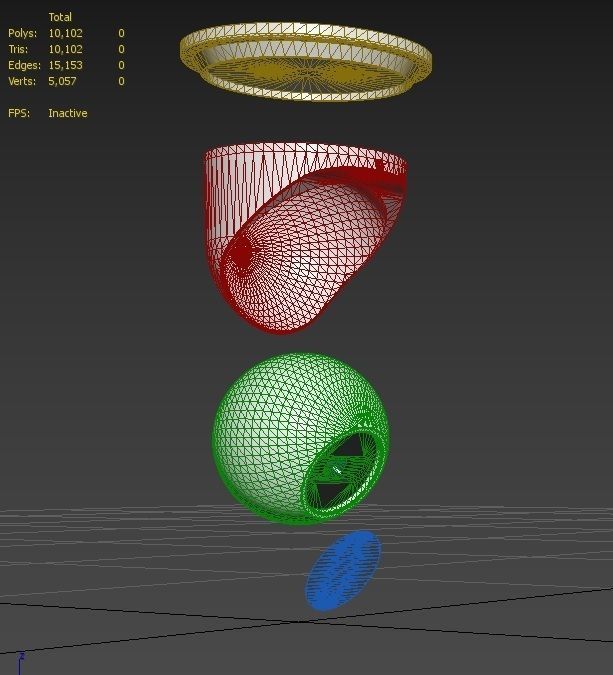 Security Camera M4 Low-poly 3D model_12