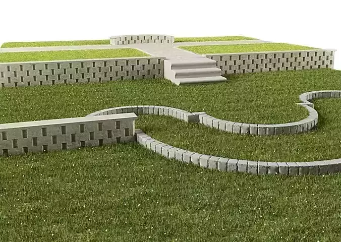 Garden Decor   Bricks 3D model