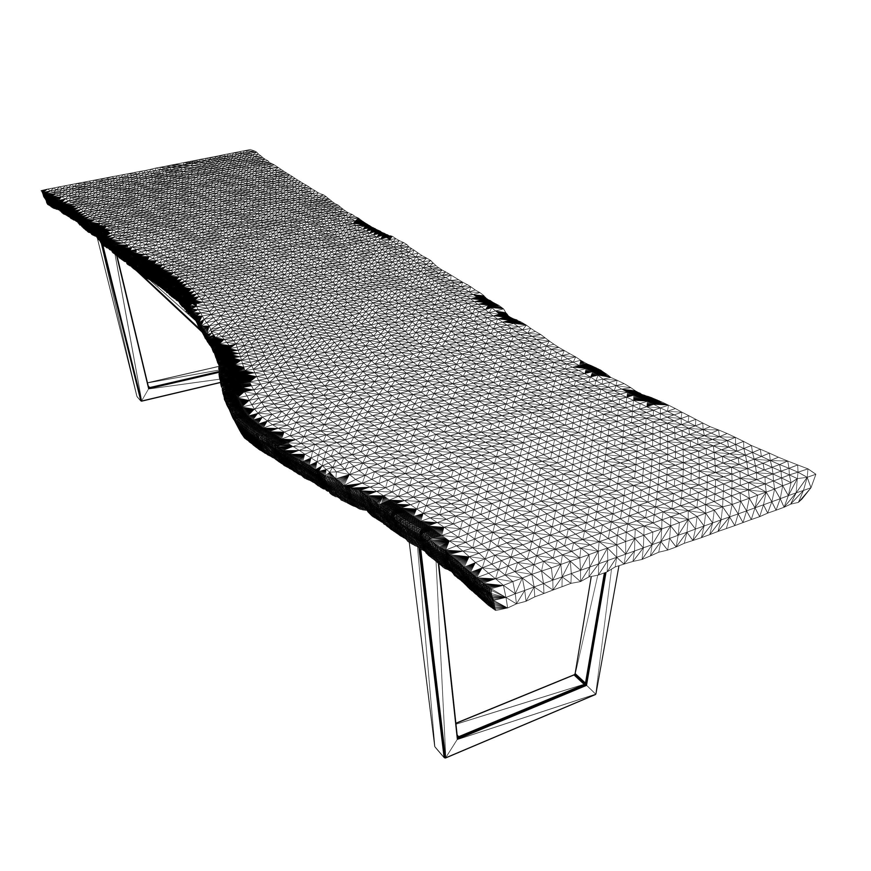 Live Edge Table 3D model CGTrader