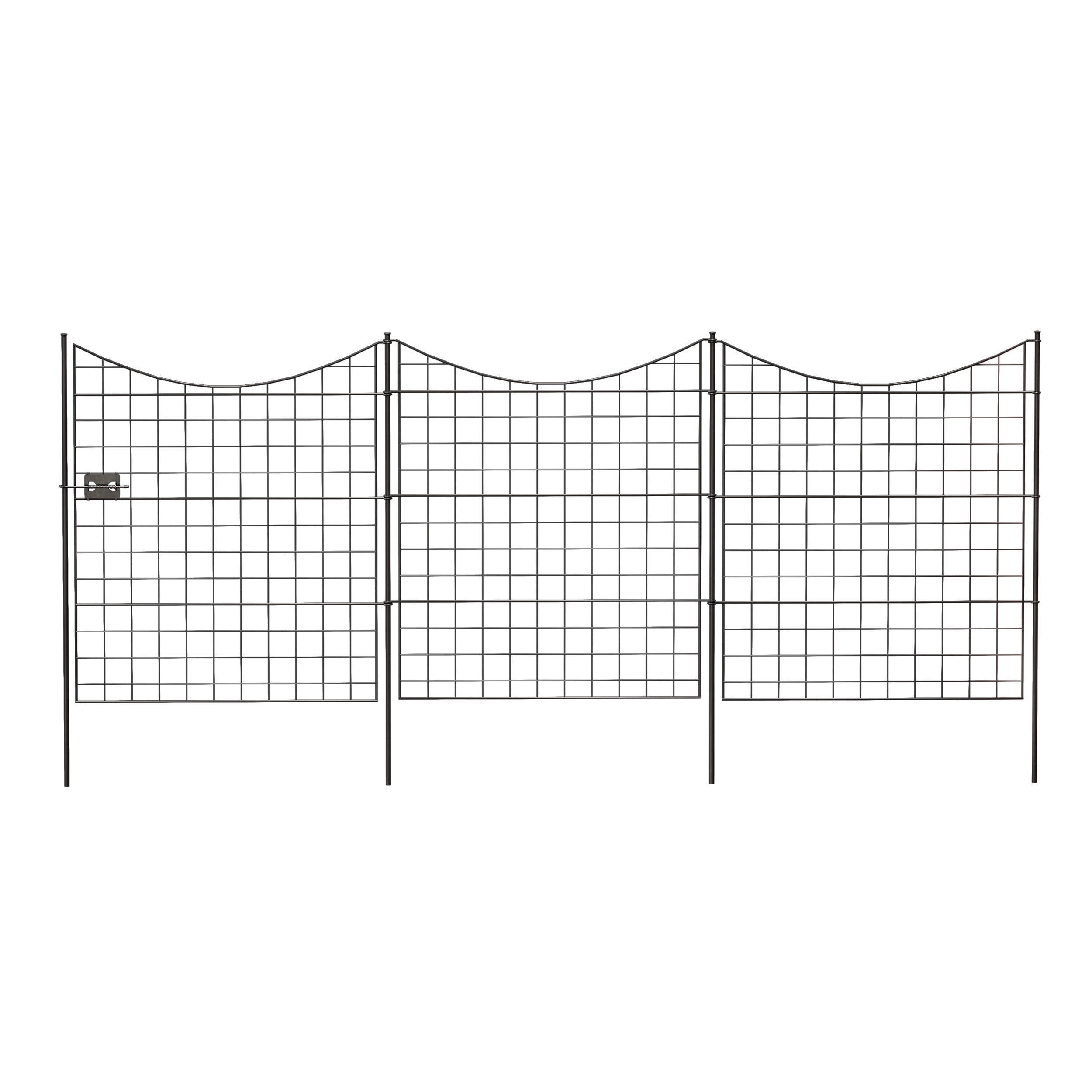 Metal Garden Fence Guardrail 3D model_5