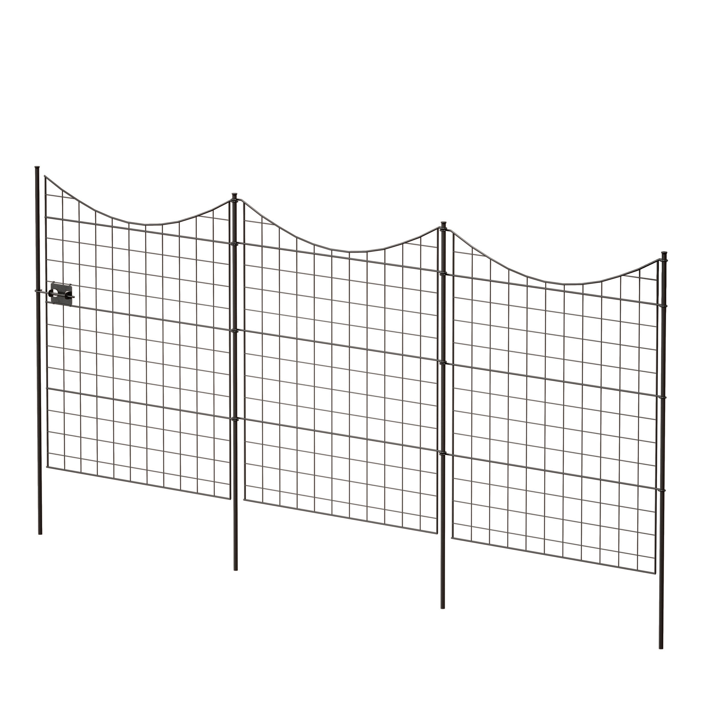 Metal Garden Fence Guardrail 3D model_6