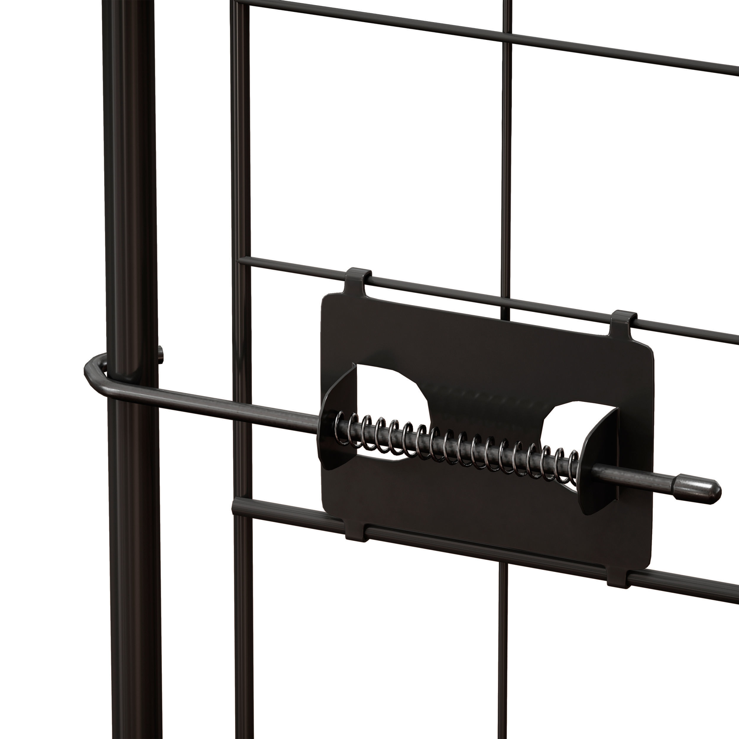 Metal Garden Fence Guardrail 3D model_8