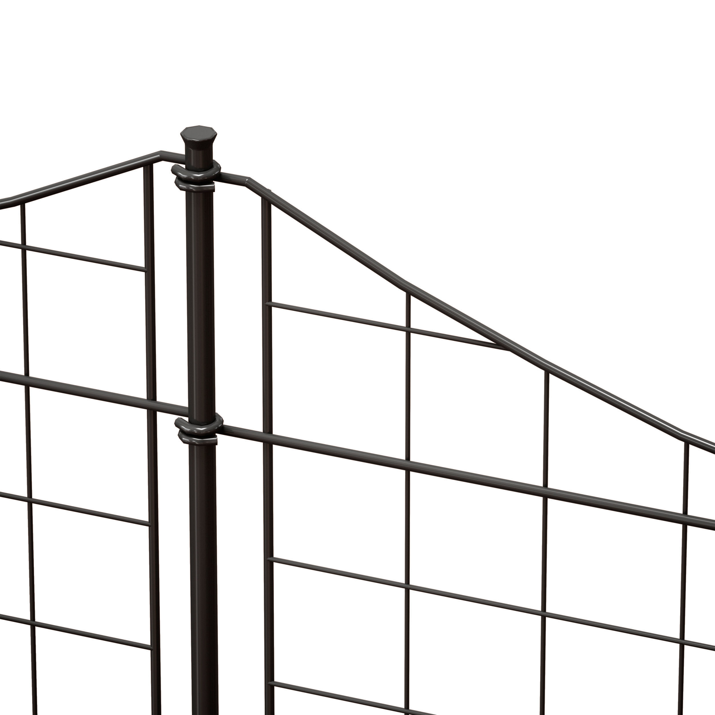 Metal Garden Fence Guardrail 3D model_7