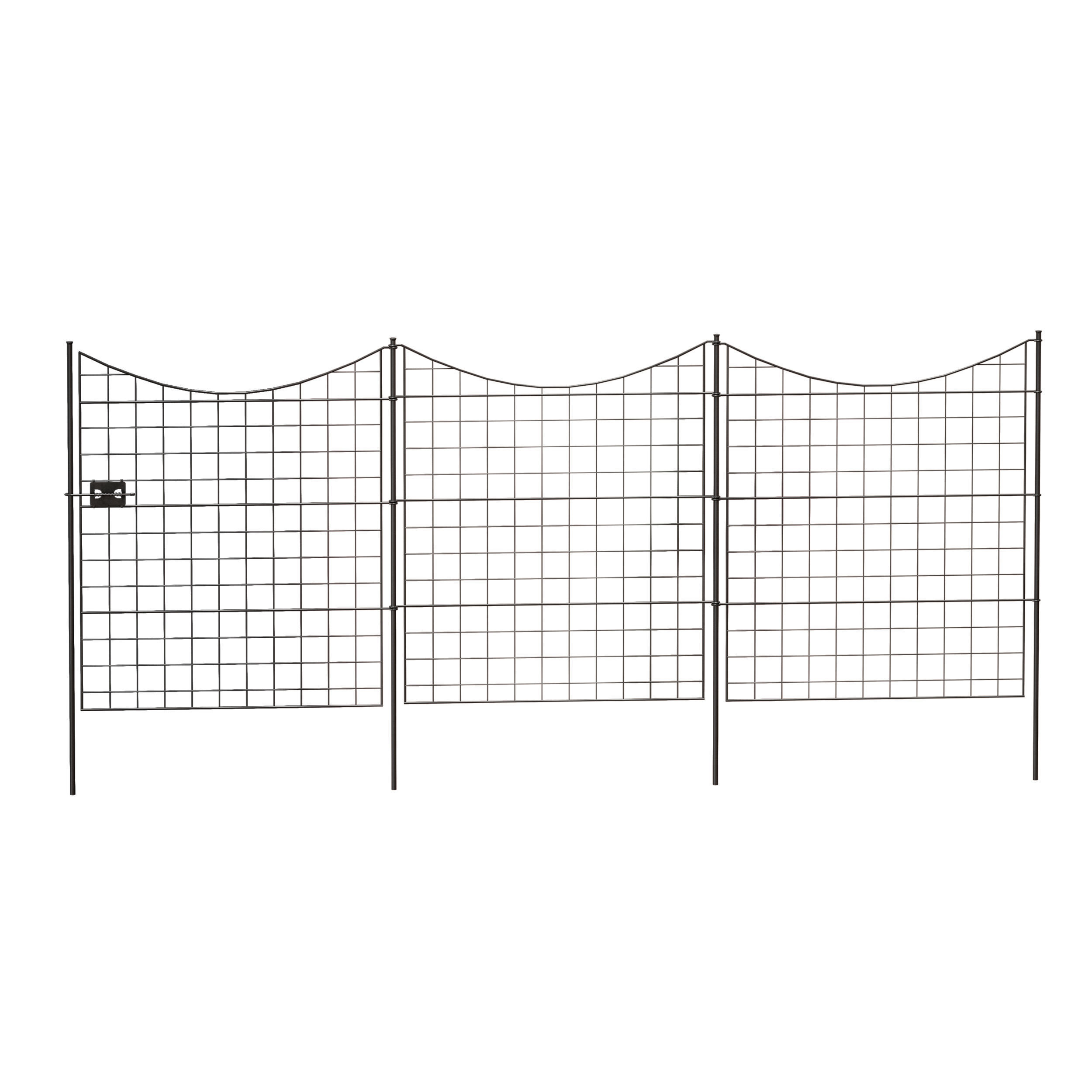 Metal Garden Fence Guardrail 3D model_2